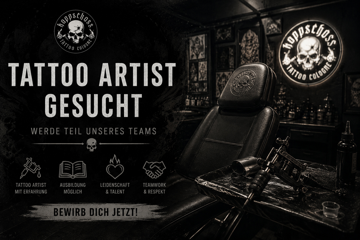 Tattoo Artist gesucht – Karriere bei Koppschoss Tattoo Köln